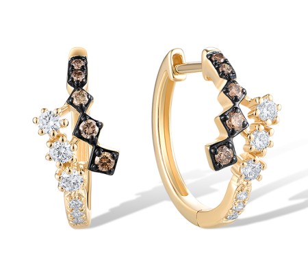 14KYB Earrings Brown Diamond,Diamond (E319318BRW14KYB)