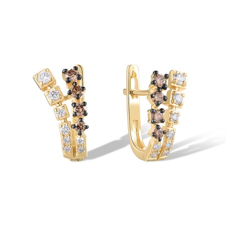 14KYB Earrings Brown Diamond,Diamond (E319320BRW14KYB)