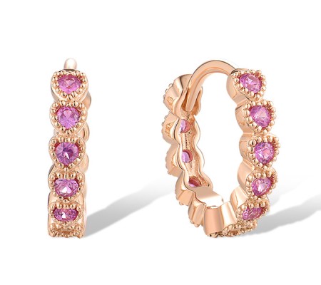14KR Earrings Pink Sapphire (E319355PIS14KR)