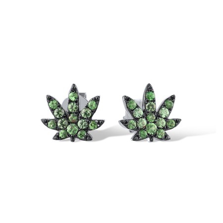 14KWB Earrings Green Garnet (E319357AGNG14KWB)
