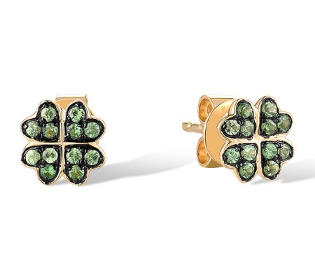 14KYB Earrings Green Garnet (E319406AGNG14KYB)