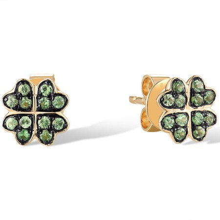 14KYB Earrings Green Garnet (E319406AGNG14KYB)