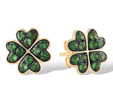 14KYB Earrings Green Garnet (E319406GNG14KYB)