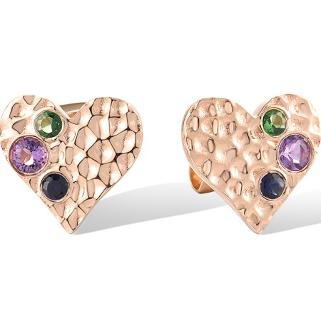 14KR Earrings Blue Sapphire,Green Garnet,Amethyst (E319410AMGS14KR)