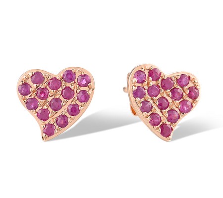 14KR Earrings Ruby (E319411RUY14KR)