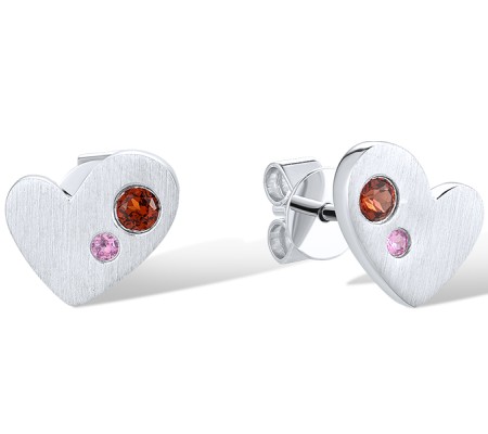 14KW Earrings Garnet,Pink Sapphire (E319412GPS14KW)