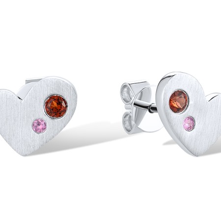 14KW Earrings Garnet,Pink Sapphire (E319412GPS14KW)