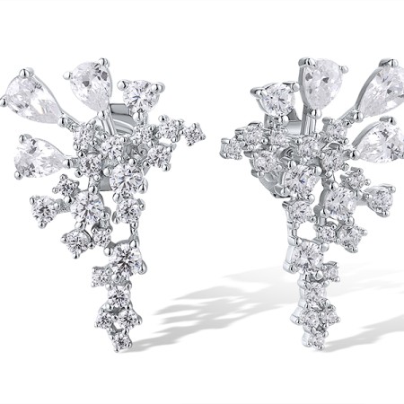 Sterling Silver Earrings White Cubic Zirconia (E319455WCZSL925)