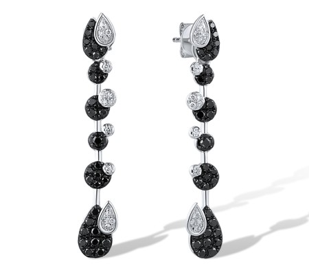 14KWB Earrings Black Diamond,Diamond (E319537WBD14KWB)