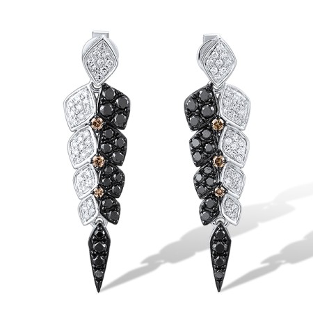 14KWB Earrings Black Diamond,Brown Diamond,Diamond (E319538BBWD14KWB)
