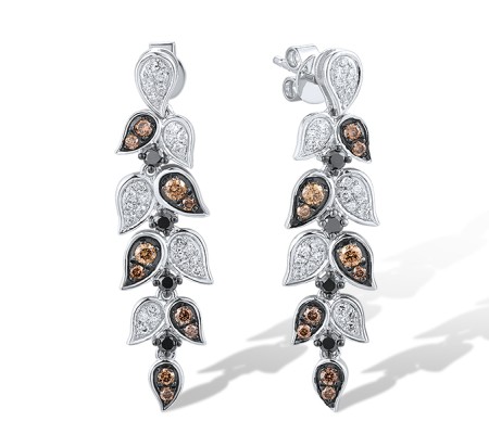 14KWB Earrings Brown Diamond,Diamond,Black Diamond (E319539BBWD14KWB)
