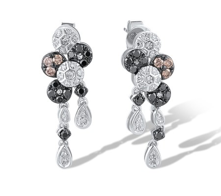 14KWB Earrings Black Diamond,Brown Diamond,Diamond (E319543BBWD14KWB)