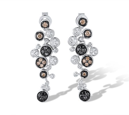 14KWB Earrings Black Diamond,Brown Diamond,Diamond (E319544BBWD14KWB)