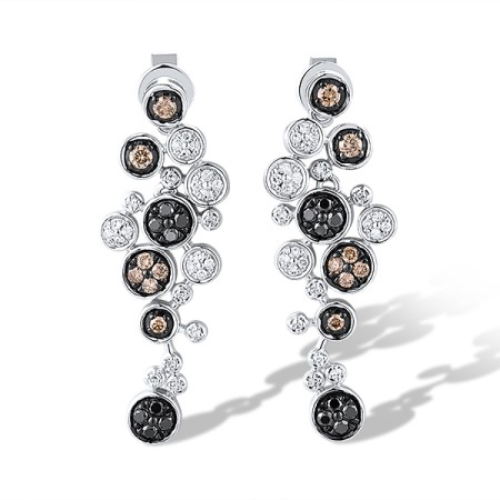 14KWB Earrings Black Diamond,Brown Diamond,Diamond (E319544BBWD14KWB)