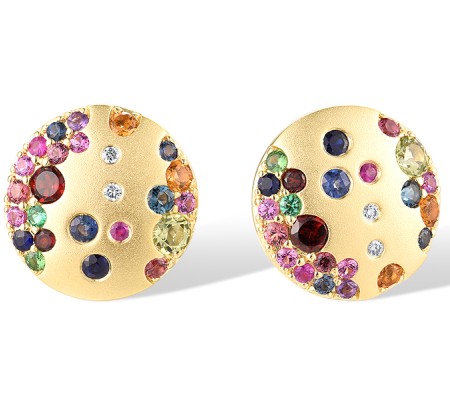 14KY Earrings Ruby,Garnet,Green Garnet,Amethyst,London Blue Topaz,Blue Sapphire,Orange Sapphire,Citrine,Peridot,Diamond,Pink Sapphire,Emerald (E319545MUL14KY)
