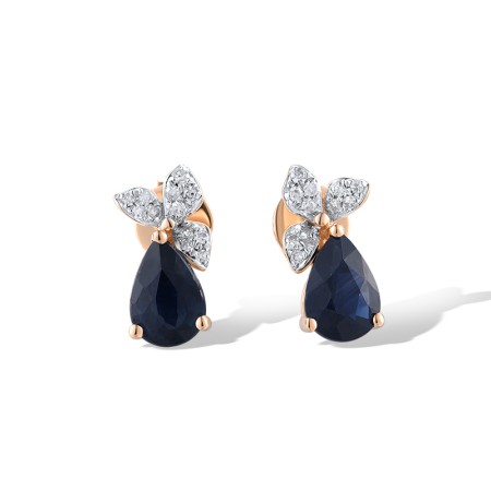 14KRW Earrings Blue Sapphire,Diamond (E319564SAP14KRW)