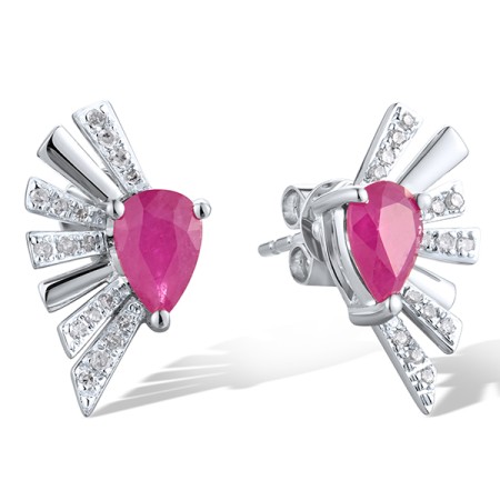 14KW Earrings Ruby,Diamond (E319570RUB14KW)
