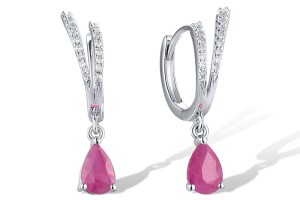 14KW Earrings African Ruby,Diamond (E319571RUB14KW)