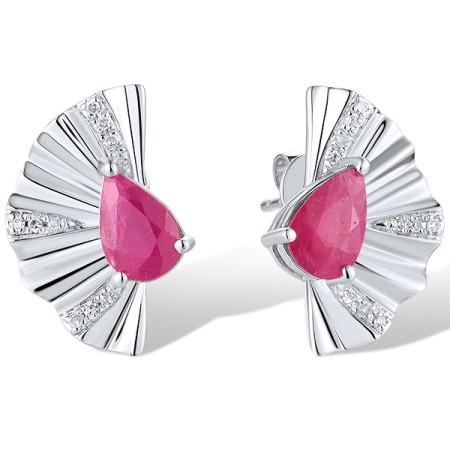 14KW Earrings Ruby,Diamond (E319572RUB14KW)