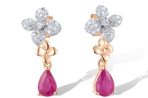 14KRW Earrings Ruby,Diamond (E319573RUB14KRW)