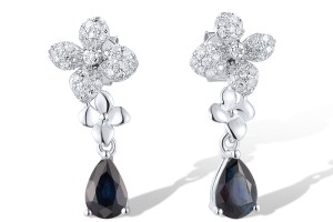 14KW Earrings Blue Sapphire,Diamond (E319573SAP14KW)