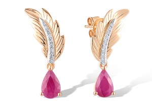 14KRW Earrings Ruby,Diamond (E319574RUB14KRW)