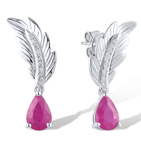 14KW Earrings Ruby,Diamond (E319574RUB14KW)