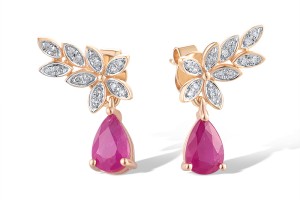 14KRW Earrings Ruby,Diamond (E319575RUB14KRW)