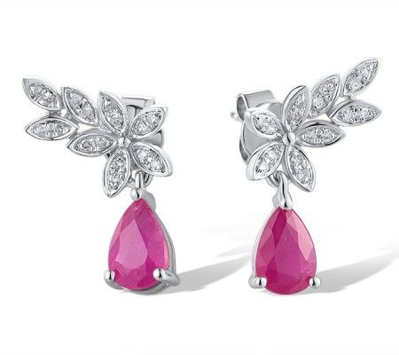 14KW Earrings Ruby,Diamond (E319575RUB14KW)