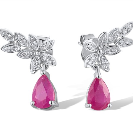 14KW Earrings Ruby,Diamond (E319575RUB14KW)