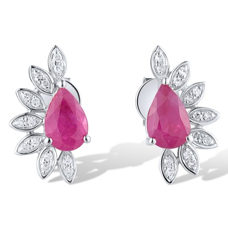 14KW Earrings Ruby,Diamond (E319576RUB14KW)