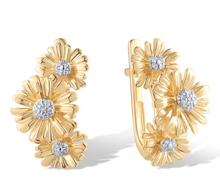 14KYW Earrings Diamond (E319596DIA14KYW)