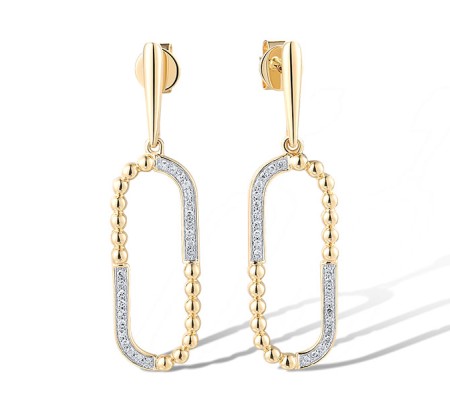 14KYW Earrings Diamond (E319619DIA14KYW)
