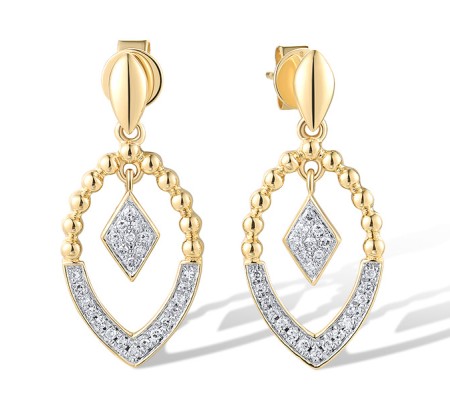 14KYW Earrings Diamond (E319621DIA14KYW)