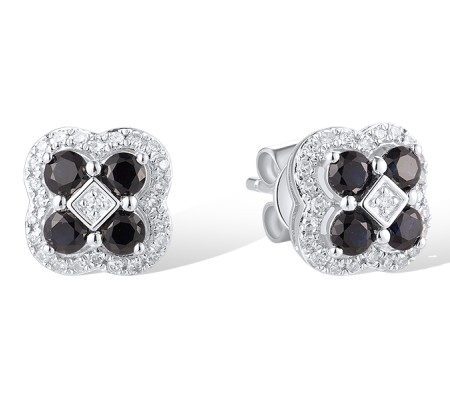 14KW Earrings Blue Sapphire,Diamond (E319663SAP14KW)