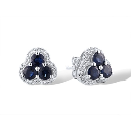 14KW Earrings Blue Sapphire,Diamond (E319664SAP14KW)
