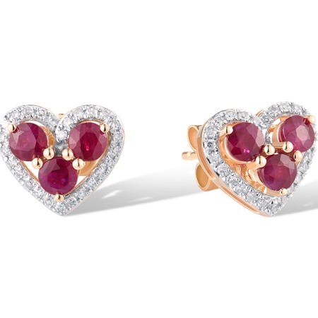 14KRW Earrings Ruby,Diamond (E319666RUY14KRW)