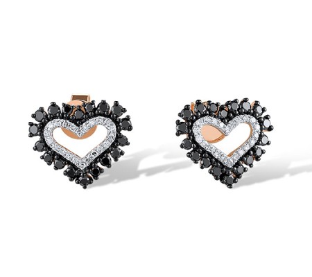14KRWB Earrings Black Diamond,Diamond (E319674WBD14KRWB)