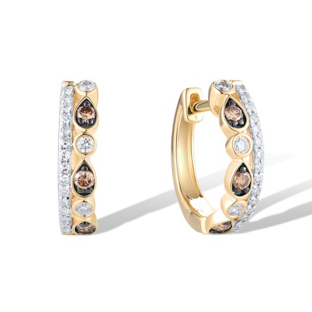 14KYWB Earrings Brown Diamond,Diamond (E319700BRW14KYWB)