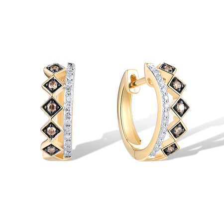 14KYWB Earrings Brown Diamond,Diamond (E319702BRW14KYWB)