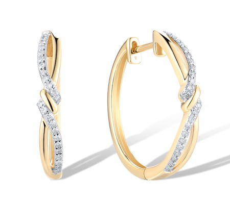14KYW Earrings Diamond (E319703DIA14KYW)