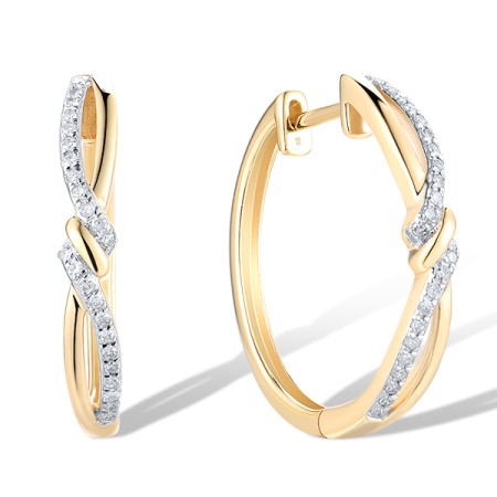 14KYW Earrings Diamond (E319703DIA14KYW)