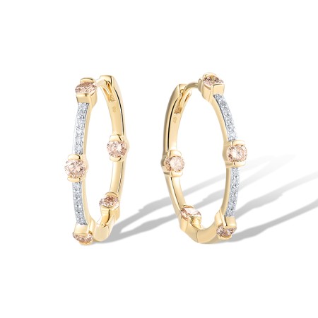 14KYW Earrings Brown Diamond,Diamond (E319704BRW14KYW)