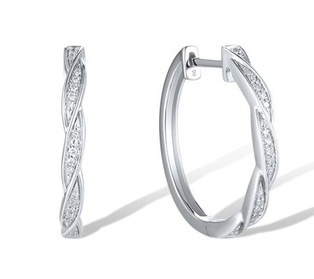 14KW Earrings Diamond (E319707DIA14KW)