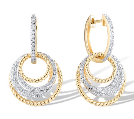 14KYW Earrings Diamond (E319708DIA14KYW)