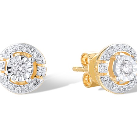 14TT Earrings Diamond (E319712DIA14TT)