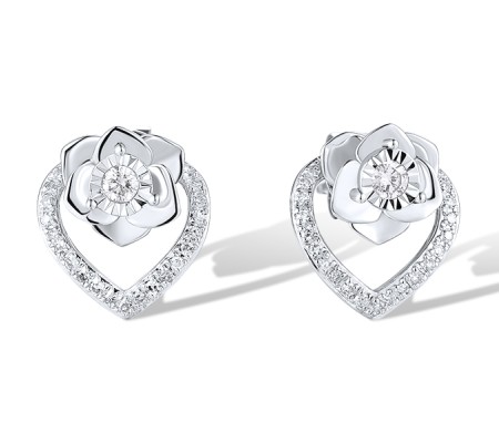 14KW Earrings Diamond (E319715DIA14KW)