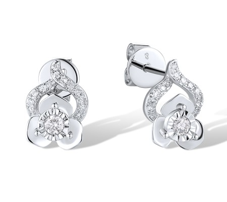14KW Earrings Diamond (E319716DIA14KW)