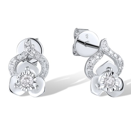 14KW Earrings Diamond (E319716DIA14KW)