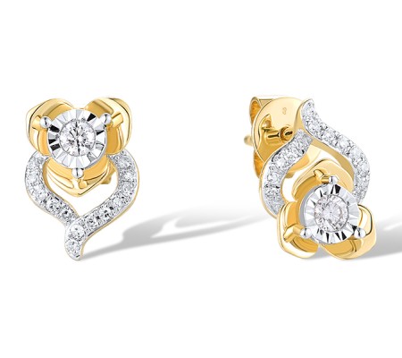 14TT Earrings Diamond (E319716DIA14TT)